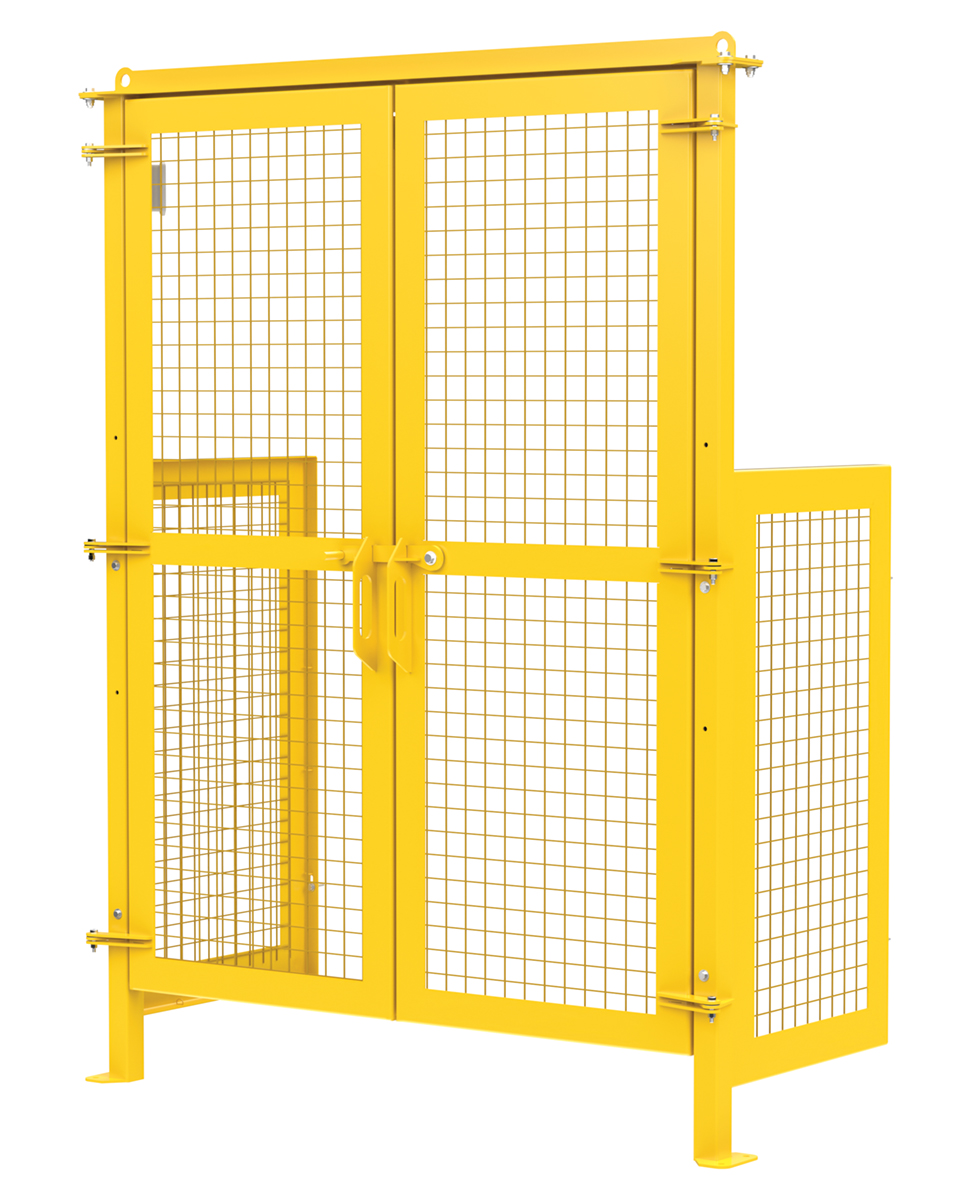Vestil Steel Hydraulic Box Dumper Gate - 33-1/4 In Length x 92 In Height - Yellow