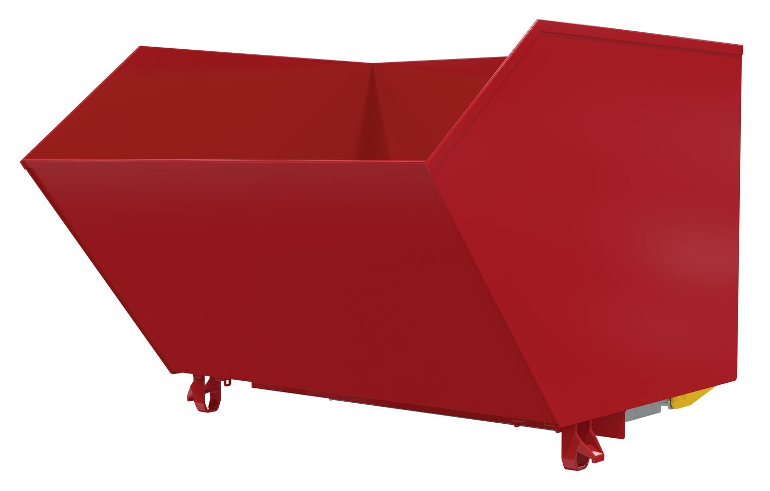 Vestil Steel Heavy Duty Bump and Dump Hopper - 1-1/2 Cubic Yard 6,000 lb - Blue Soda Red