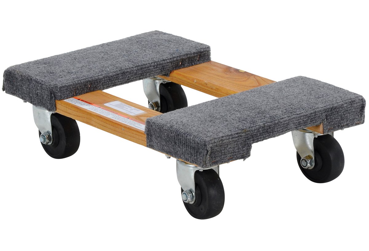 Vestil Hardwood Carpet End Dolly - 18 In. x 12 In. x 5 In. 900 lb