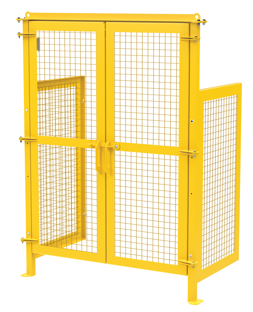 Vestil Steel Hydraulic Box Dumper Gate - 41-1/2 In Length x 92 In Height - Yellow