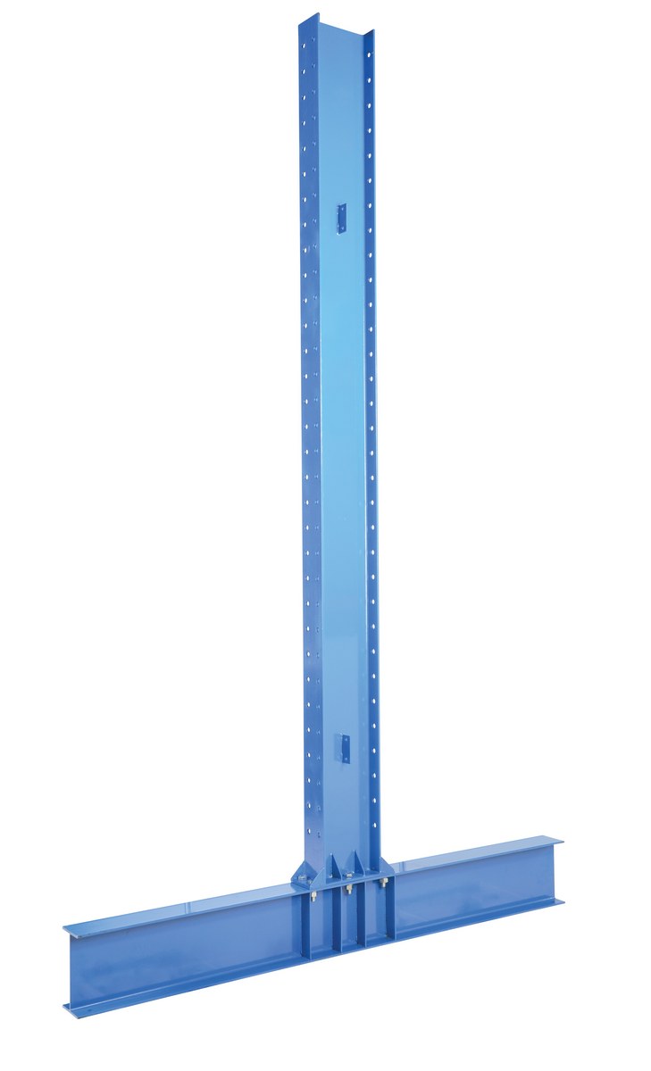 Vestil Steel Heavy Duty Double Sided Cantilever Uprights for - 24 In. Arms 12 Ft. 41,800 lb - Blue