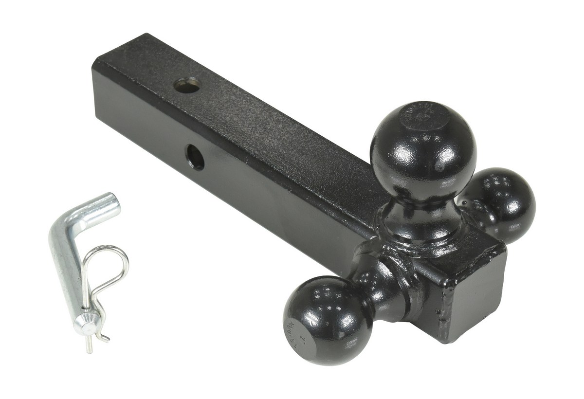 Vestil Steel Three Ball Tow Hitch - 7,500 lb - Black