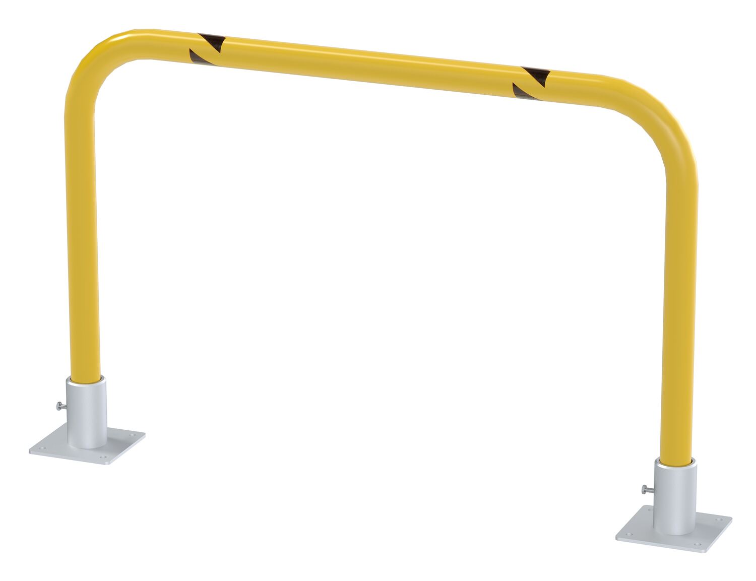Vestil Steel Removable High Profile Machine and Rack Guard - 36 In. x 24 In. x 2 In. - Yellow