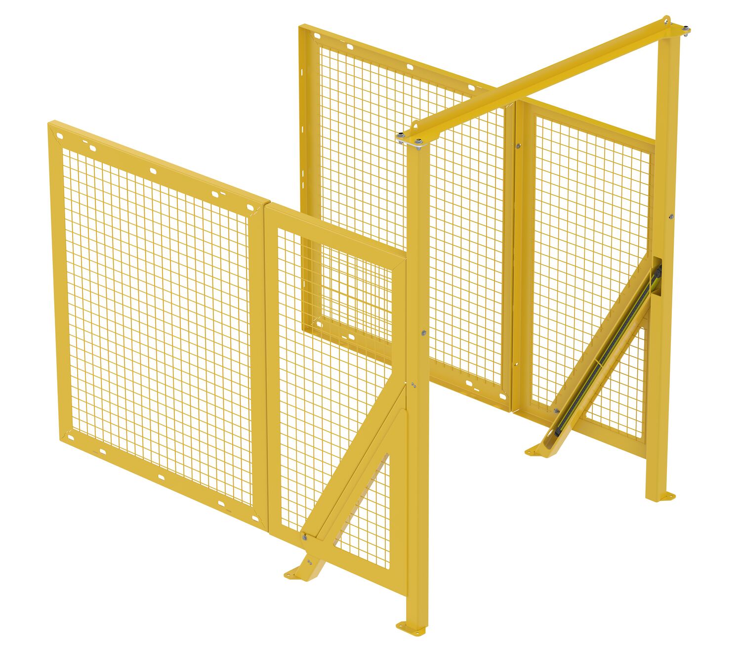 Vestil Factory Installed Steel Hydraulic Box Dumper Safety Light Curtain Option - Yellow