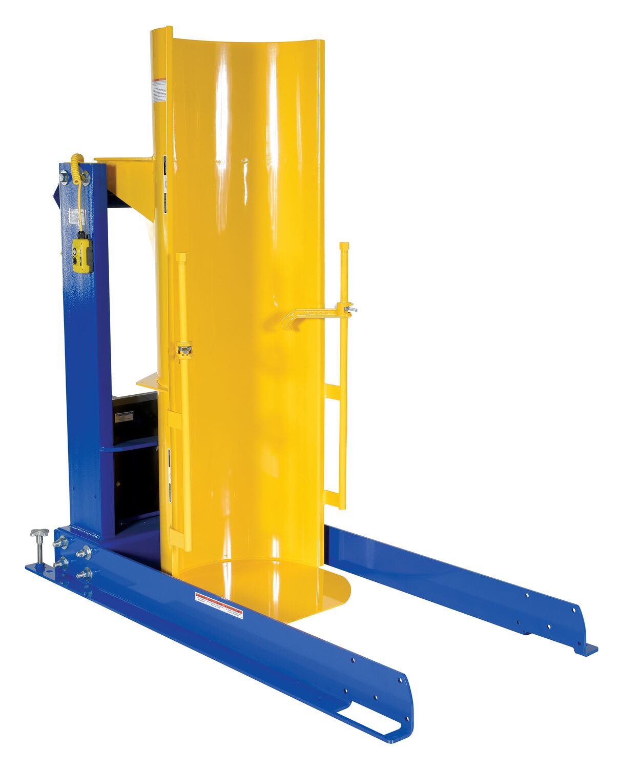 Vestil Steel Stationary Hydraulic Drum Dumper - 36 In. Dump Height 1,000 lb Blue / - Yellow