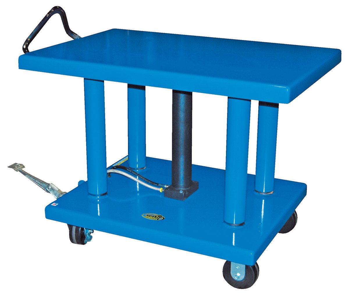 Vestil Steel Hydraulic Post Table - 48 In. x 48 In. 3,000 lb - Blue