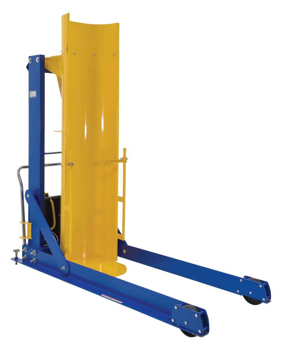 Vestil Steel Portable Hydraulic Drum Dumper - 72 In. Dump Height 1,000 lb Blue / - Yellow