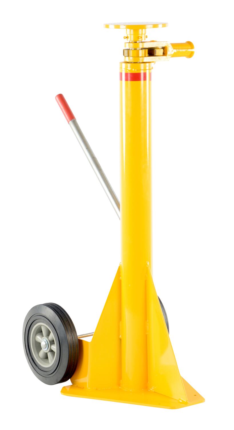 Vestil Steel Ratchet Trailer Stabilizing Jack - 100,000 lb Static - Yellow