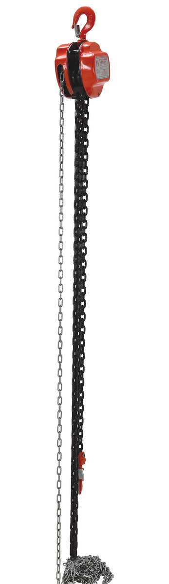 Vestil Steel Manual Chain Hoist - 15 Ft. Lift 3,000 lb - Orange