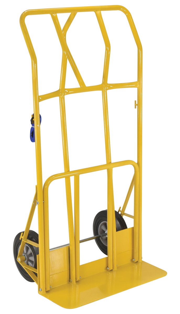 Vestil Steel Hand Truck Wide Load Hard Rubber Wheels - 800 lb - Yellow