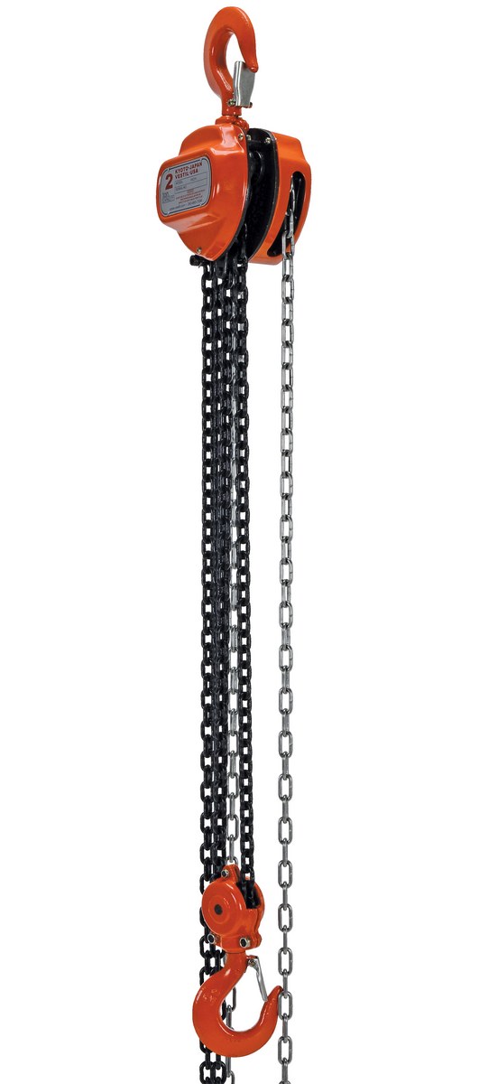 Vestil Steel Manual Chain Hoist - 10 Ft. Lift 4,000 lb - Orange