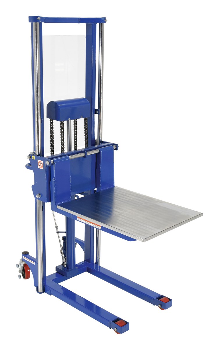 Vestil Steel Portable Foot Pump Hefti-Lift - 51 In. x 79-3/8 In. 1500 lb - Blue