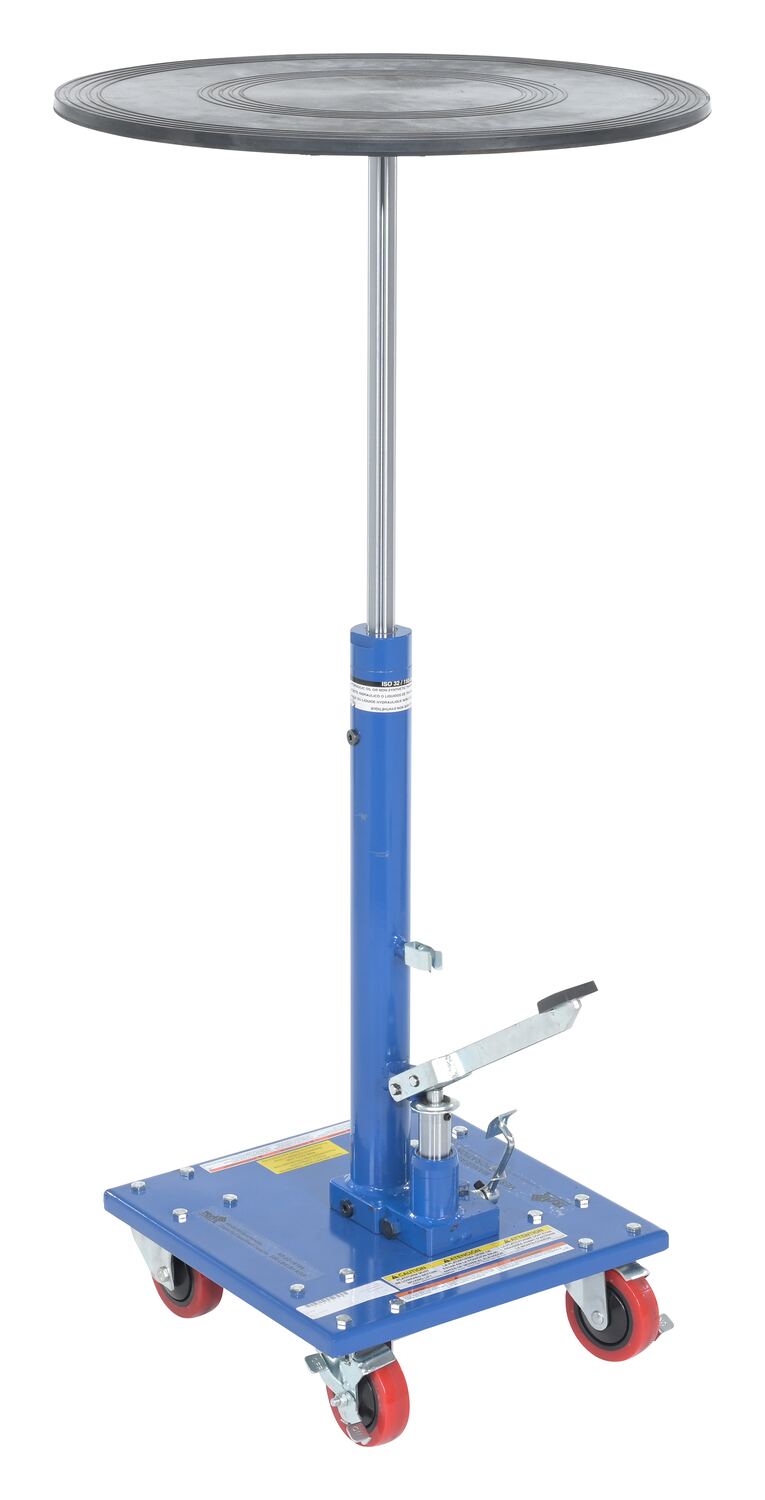 Vestil Steel - 24 In. Round Top Hydraulic Post Table 200 lb - Blue