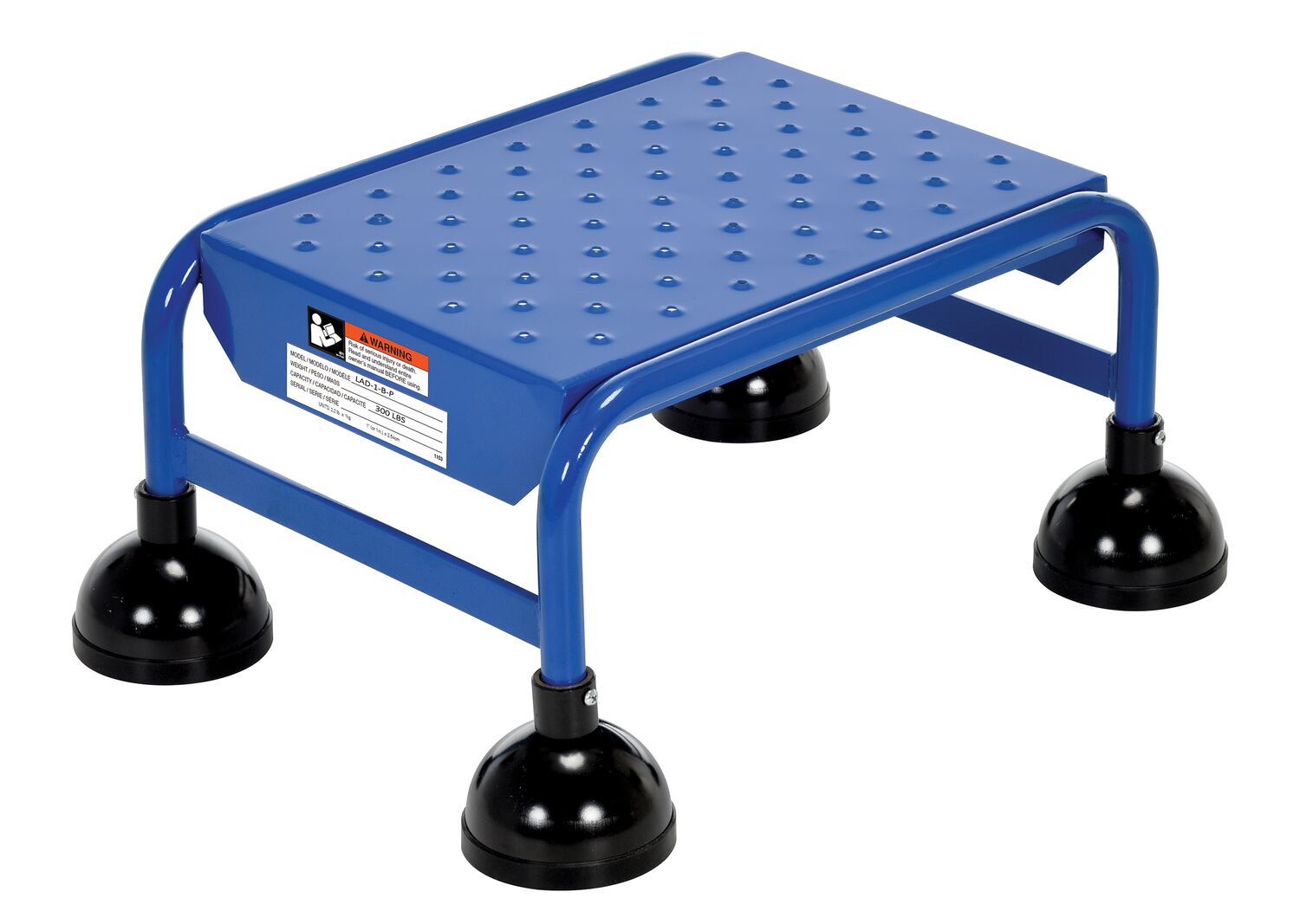 Vestil Steel Commercial Spring Loaded Ladders - 1 Perforated 16 In. Step Width 300 lb - Blue