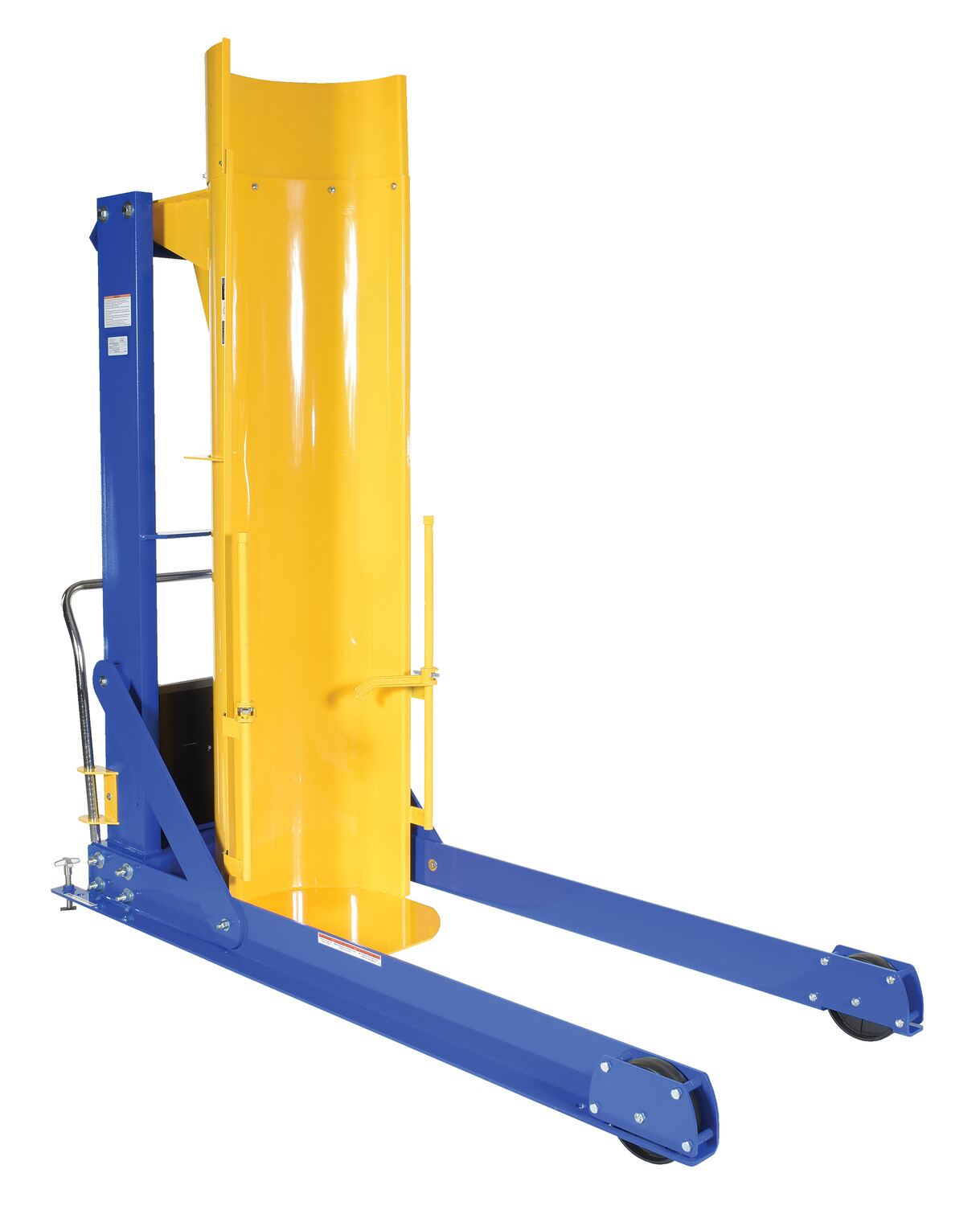 Vestil Steel DC Powered Portable Hydraulic Drum Dumper - 72 In. Dump Height 1,500 lb Blue / - Yellow