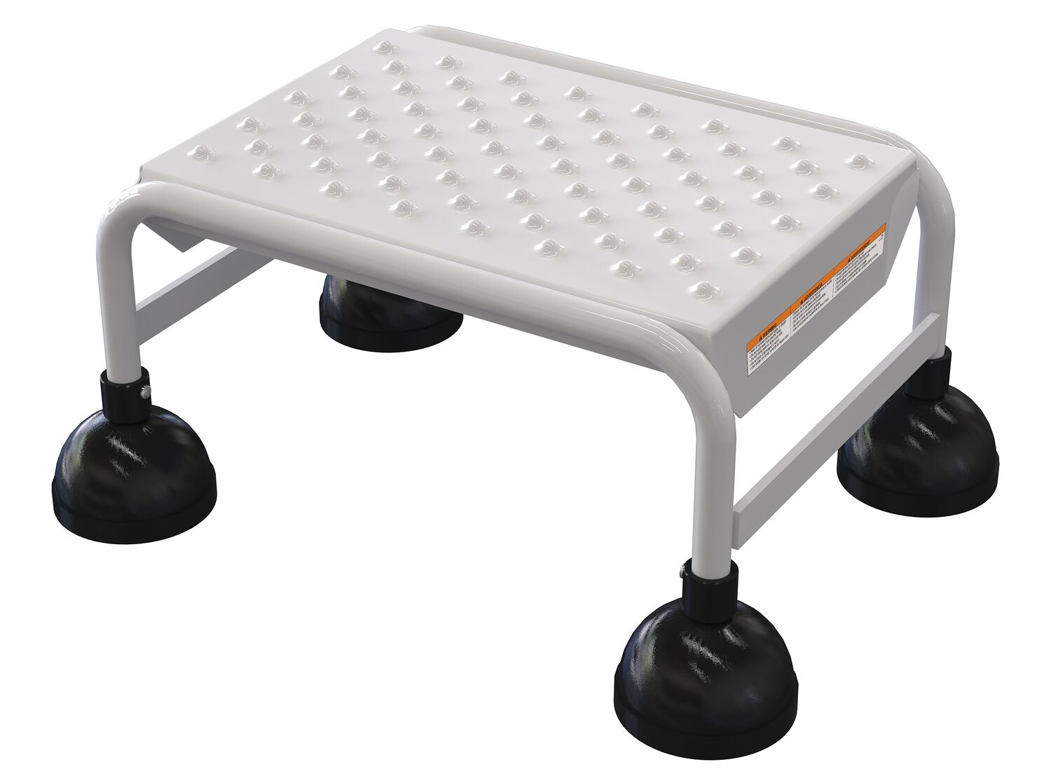Vestil Steel Commercial Spring Loaded Ladders - 1 Perforated 16 In. Step Width 300 lb - White