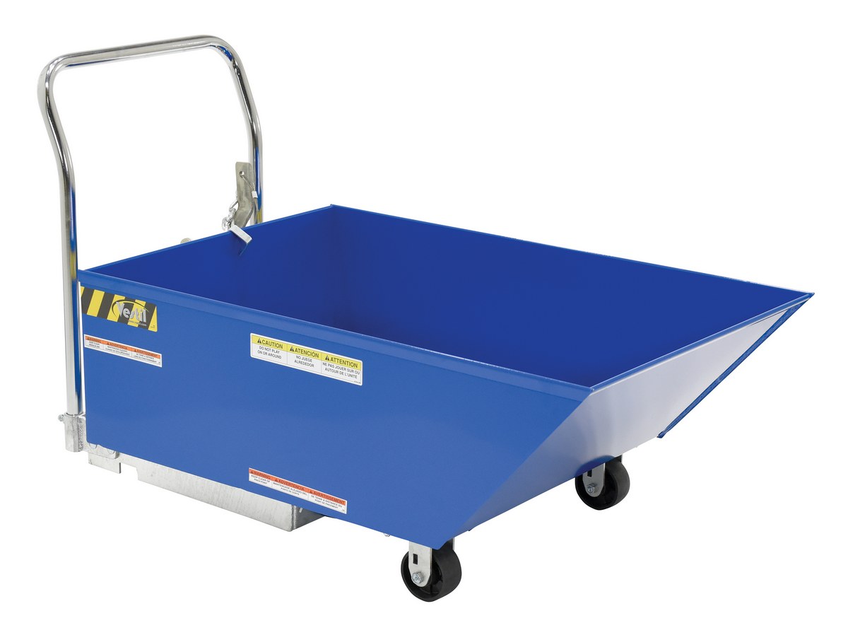Vestil Steel Low Profile Parts Hopper - 1/3 Cubic Yd 2,000 lb - Blue