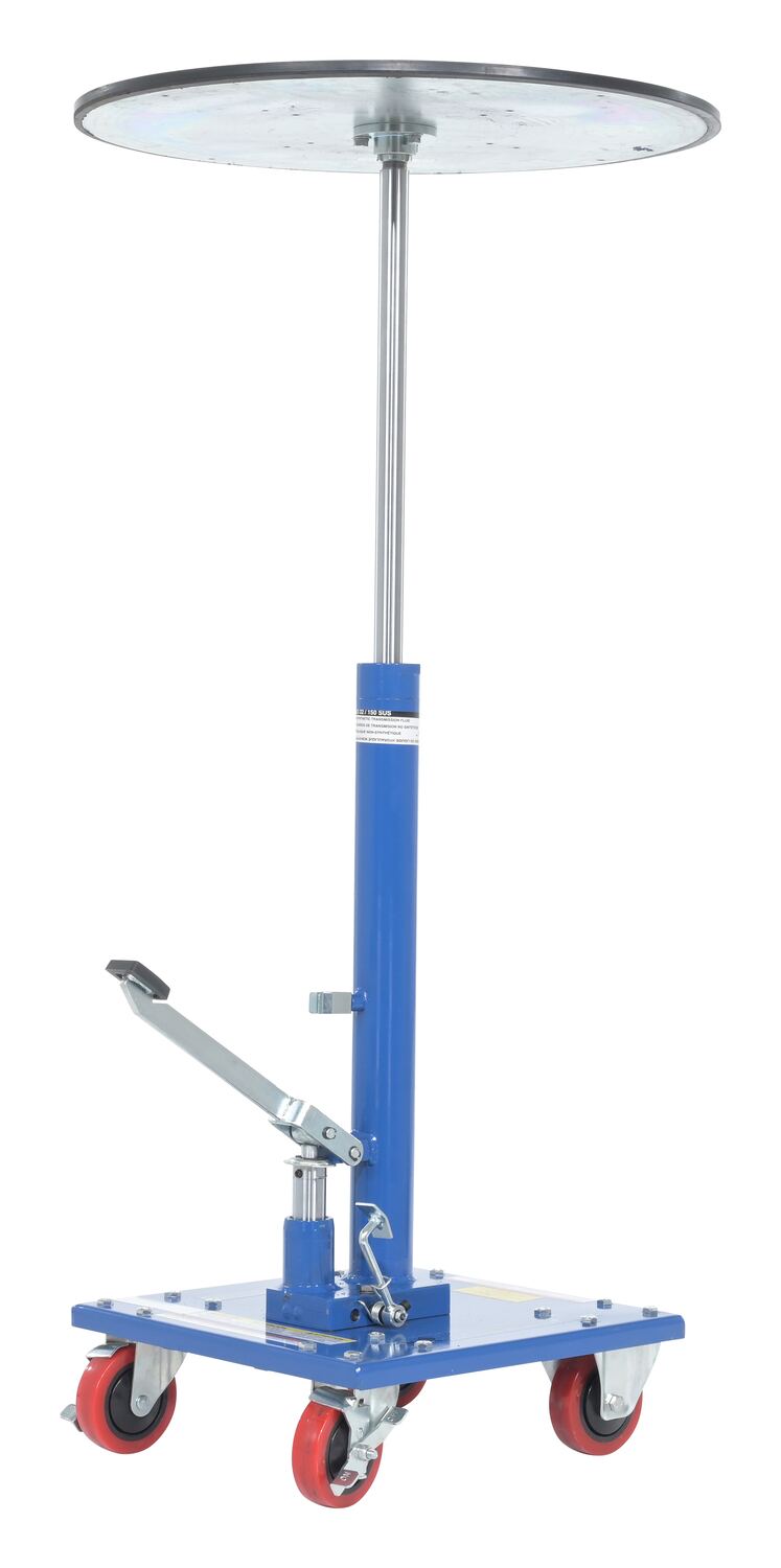 Vestil Steel - 24 In. Round Top Hydraulic Post Table 300 lb - Blue
