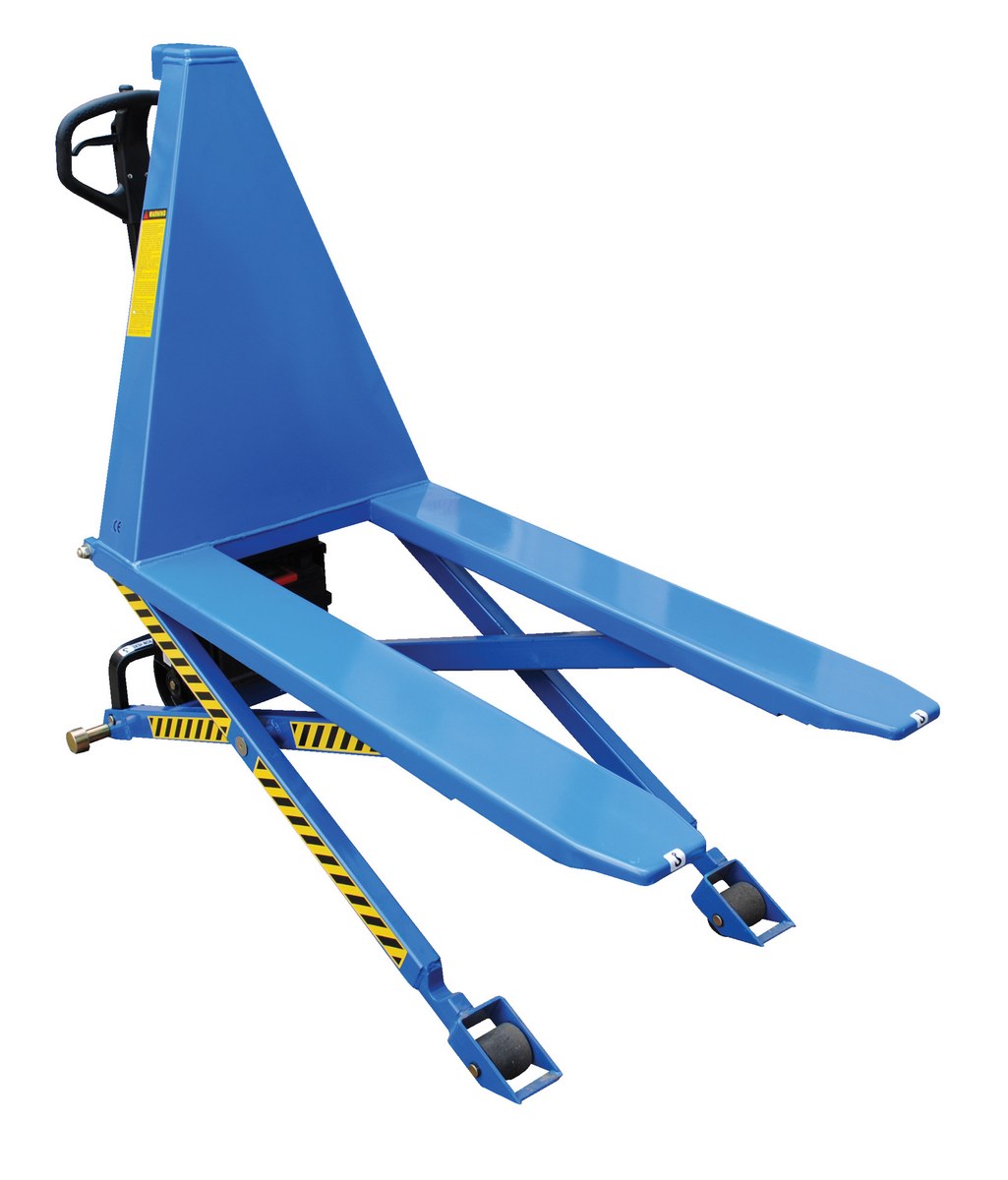 Vestil Steel Dual Power Tote Lifter Charger - 67 In. x 26-3/4 In. x 50-1/2 In. 2200 lb - Blue