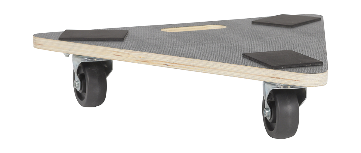 Vestil Hardwood Triangle Dolly Deck - 16-1/2 In. x 18-1/2 In. x 4 In. 300 lb - Black
