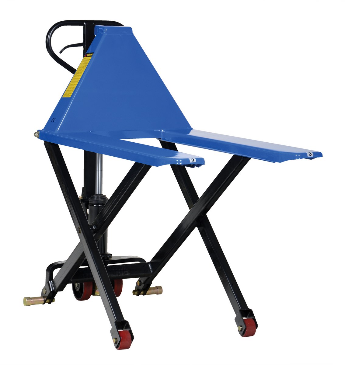 Vestil Steel Hand Pump Tote Lift - 58 In. x 27 In. x 50 In. 3000 lb - Blue