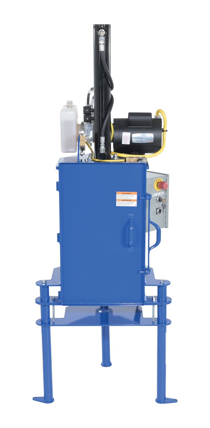 Vestil Steel Hydraulic Pail Crusher - 5 Gallon - Blue