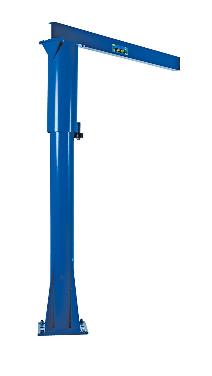 Vestil Steel Floor Mounted Jib - 80 In. I-Beam 1000 lb - Blue