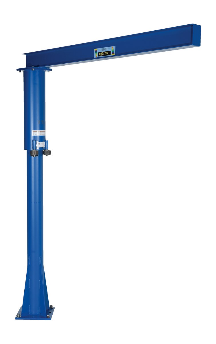 Vestil Steel Floor Mounted Jib - 80 In. I-Beam 600 lb - Blue