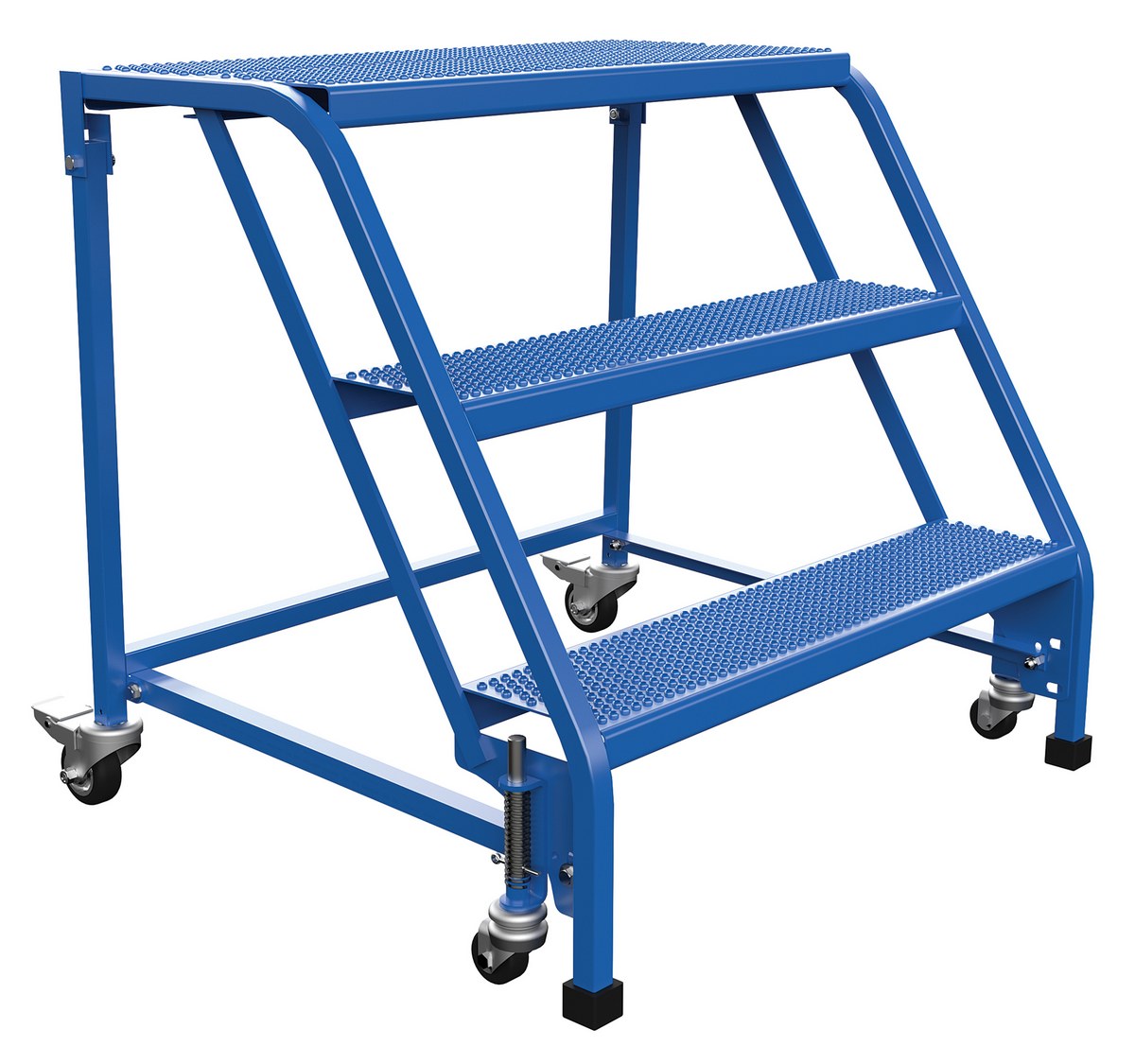 Vestil Steel Standard Slope Ladder No Rail - 58 Degree 3 Perforated 30-1/4 In. Step Width 350 lb - Blue