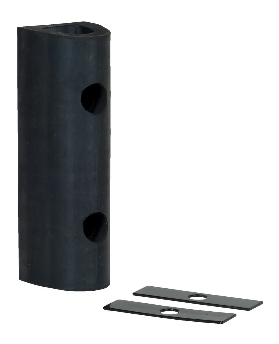Vestil Extruded Rubber Fender Bumper - 12 In. x 4-1/4 In. x 4 In. - Black