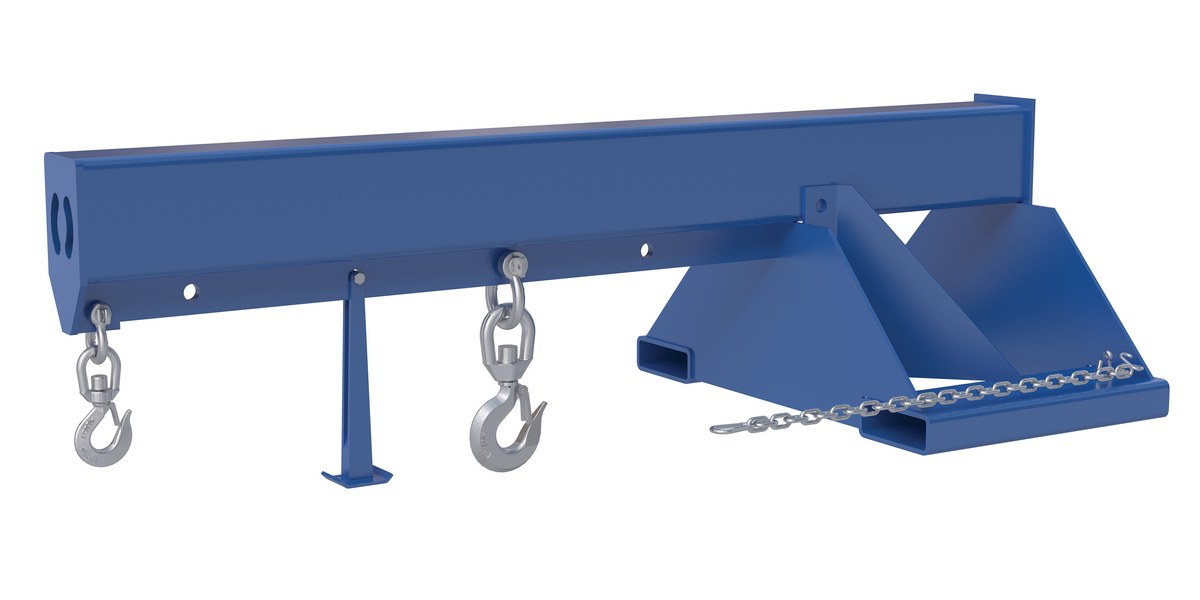 Vestil Steel Non Telescoping Lift Boom - 30 In. Fork Pocket Center 8,000 lb - Blue and Yellow