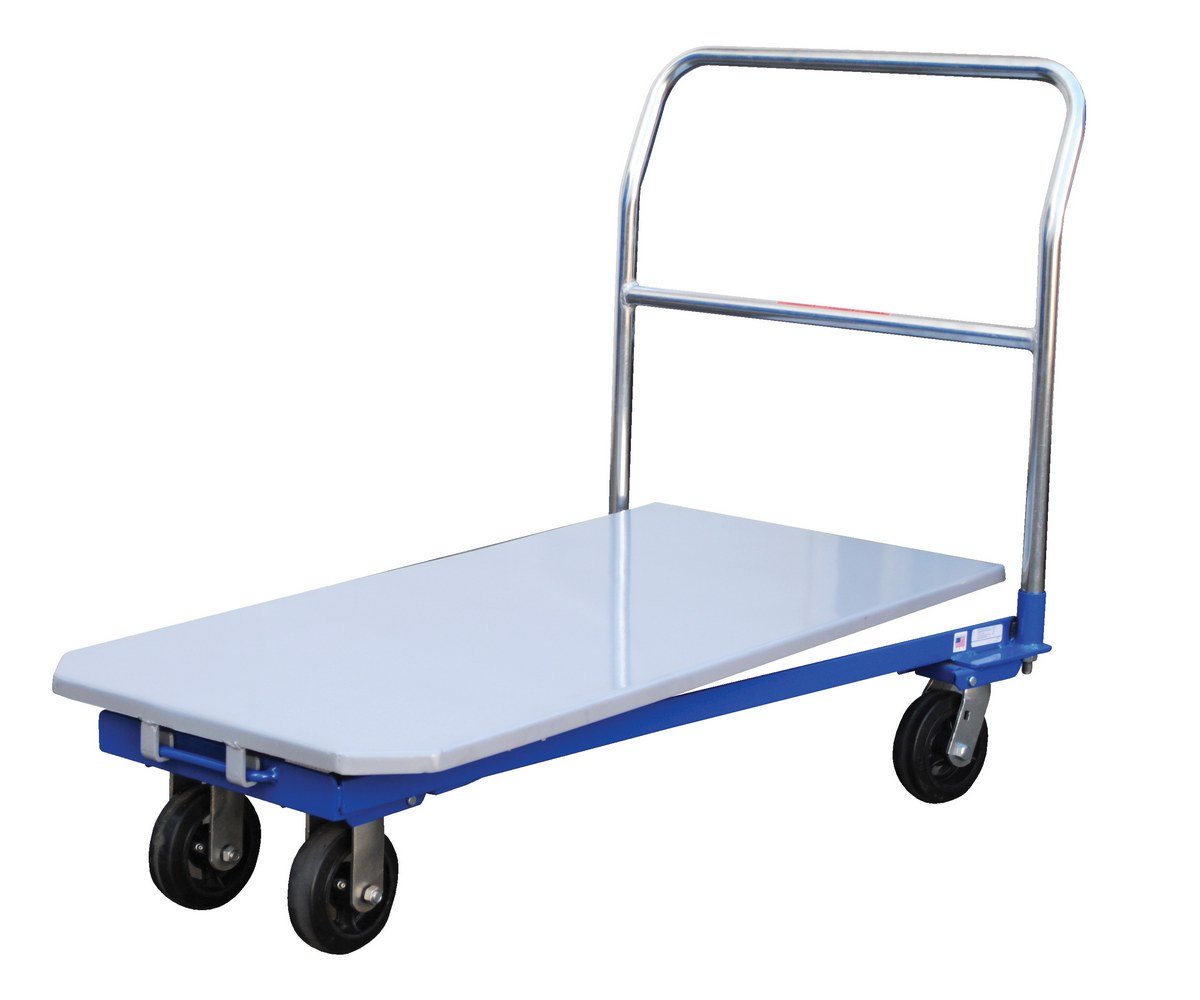 Vestil Steel Nesting Platform Cart - 50-15/16 In. x 30-1/8 In. x 38-5/8 In. 1500 lb - Blue