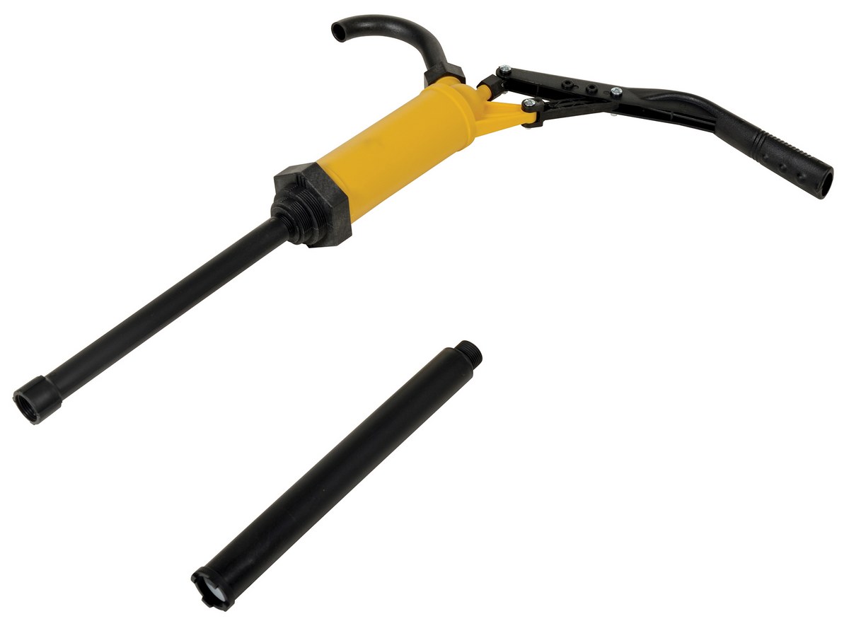 Vestil Polypropylene Bung Drum Pump Lever Action - 2 In. - Yellow