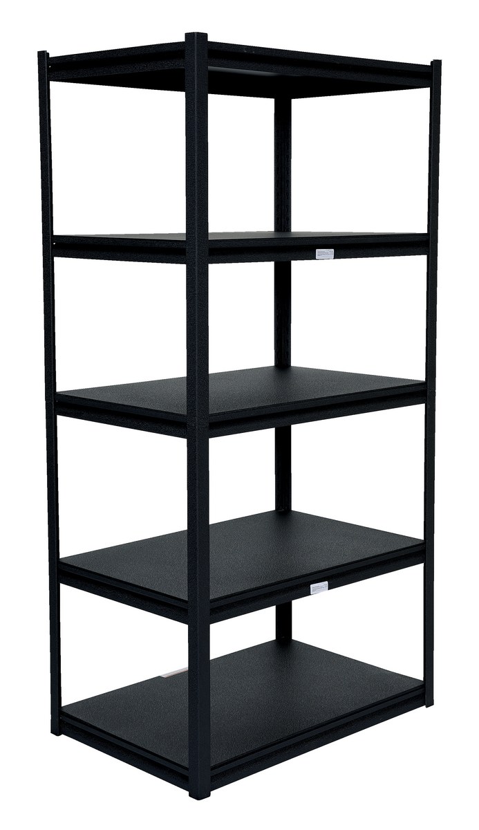 Vestil Steel Powder Coated Bolt-Less Shelving - 36 In. x 24 In. x 72-1/4 In. 2000 lb - Black