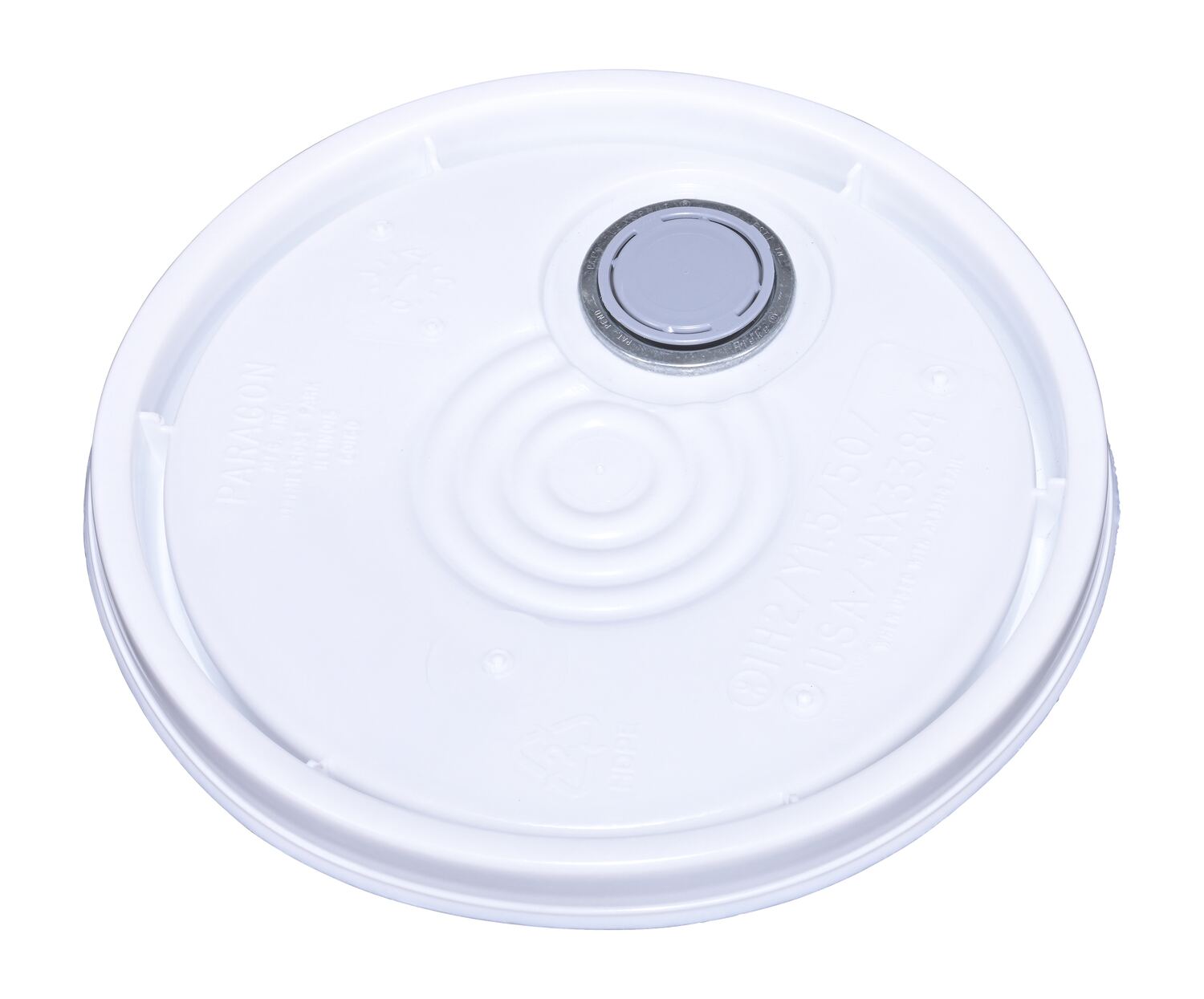 Vestil Plastic UN Rated Spout Top Lid - 5 Gallon - White
