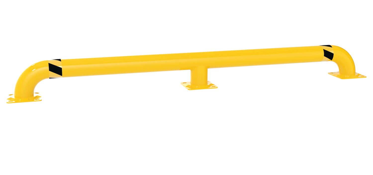 Vestil Steel Low Profile Rack Guard Bollard - 92 In. Length - Yellow