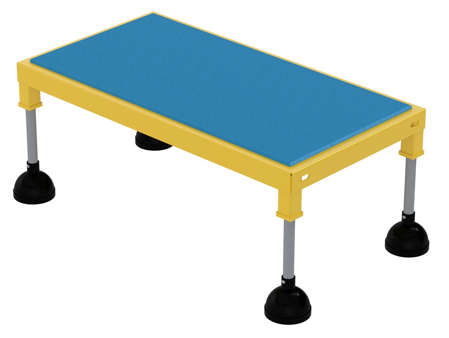 Vestil Steel Portable Adjustable Height Worker Stand High Ergonomic Deck - 38-1/2 In. x 21-1/2 In. x 11-1/2 In. 500 lb - Yellow