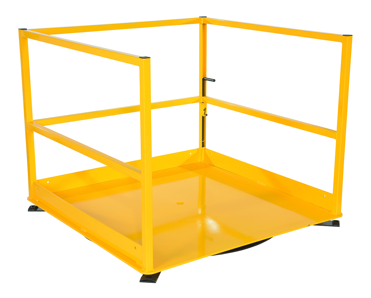Vestil Steel Rotating Mezzanine Safety Gate System - 53 In. x 53 In. x 42-3/16 In. 5,000 lb - Yellow