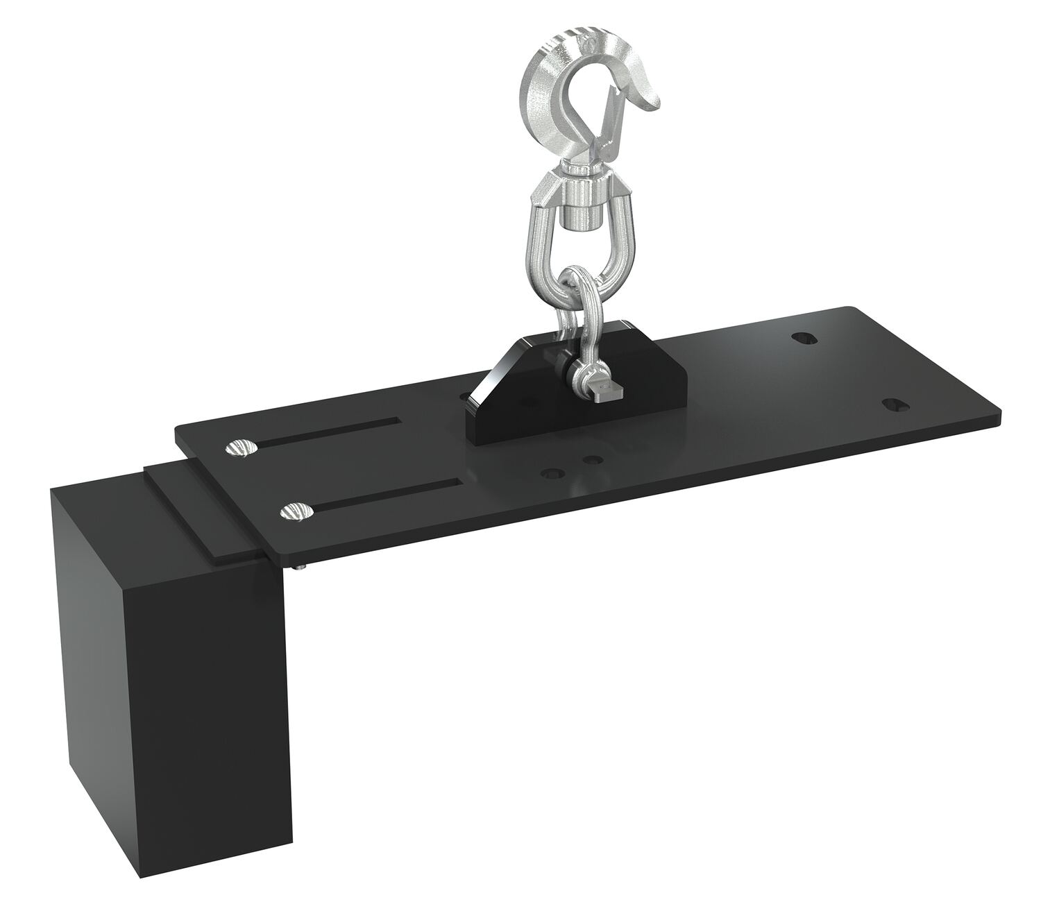 Vestil Swivel Hook Plate - 23-9/16 In. x 8 In. x 19-1/8 In. 2000 lb For Mini Cable Hoist - Black