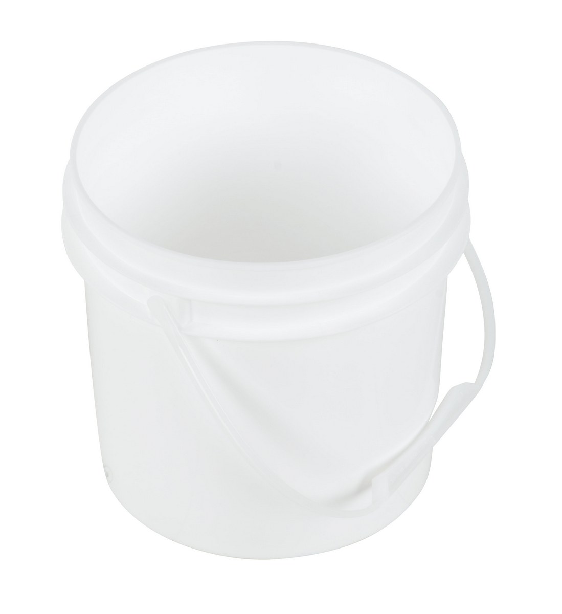 Vestil High Density Polyethylene Open Head Pail with Plastic Handle - 7-1/2 In. x 7-1/2 In. x 7-1/2 In. 1 Gallon - White