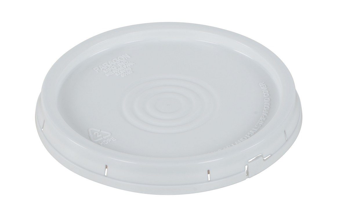 Vestil High Density Polyethylene - 3-1/2, 5 and 6 Gallon Tear Tab Lid - White