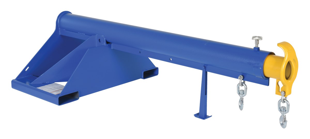 Vestil Steel Telescoping Lift Boom - 36 In. Fork Pocket Center 4,000 lb - Blue and Yellow