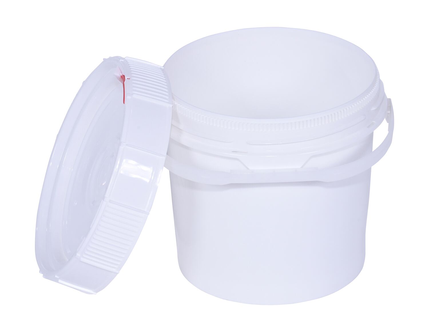 Vestil High Density Polyethylene Screw Top Pail and Lid - 12-5/8 In. x 12-5/8 In. x 12-3/16 In. 3-1/2 Gallon - White