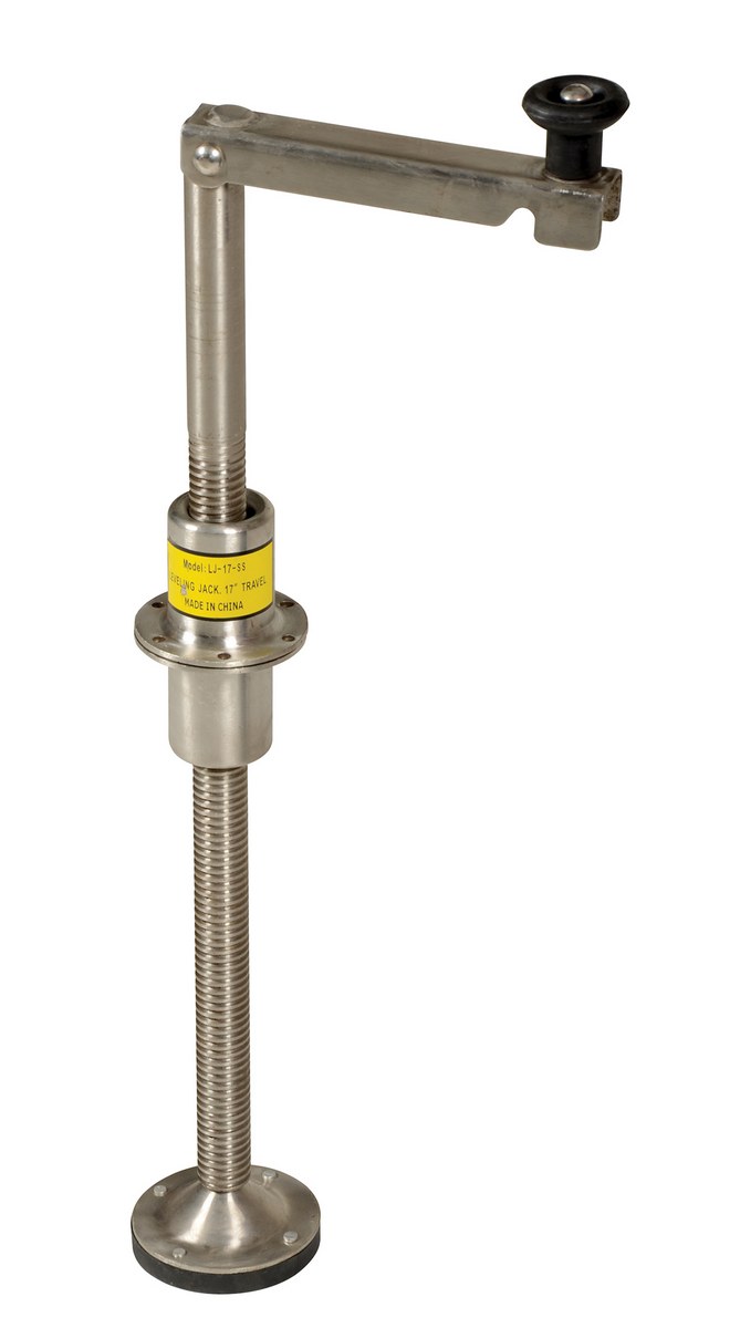 Vestil Stainless Steel Leveling Jack - 26 In. 5000 lb - Silver