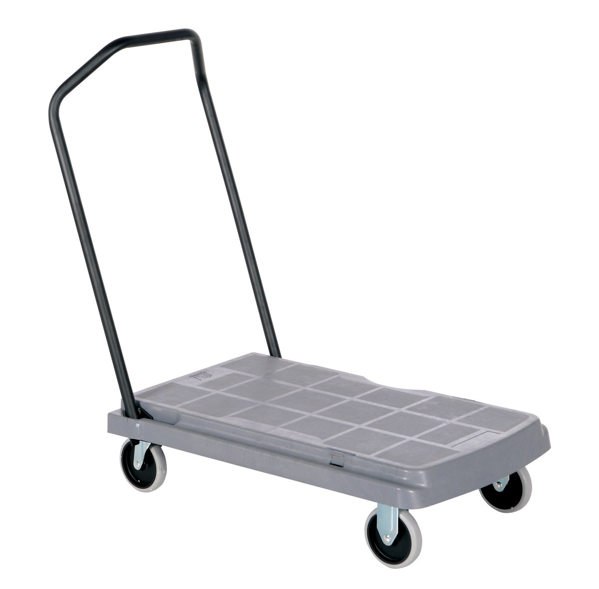 Vestil High Density Polyethylene Platform Truck Ergonomic Fold Down Handle - 31-1/2 In. x 20-1/2 In. x 11 In. 500 lb - Gray