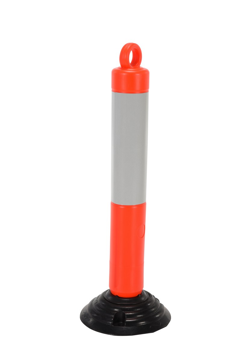 Vestil Plastic Bollard - 10-1/4 In. x 10-1/4 In. x 31-1/2 In. Height Fluorescent - Orange