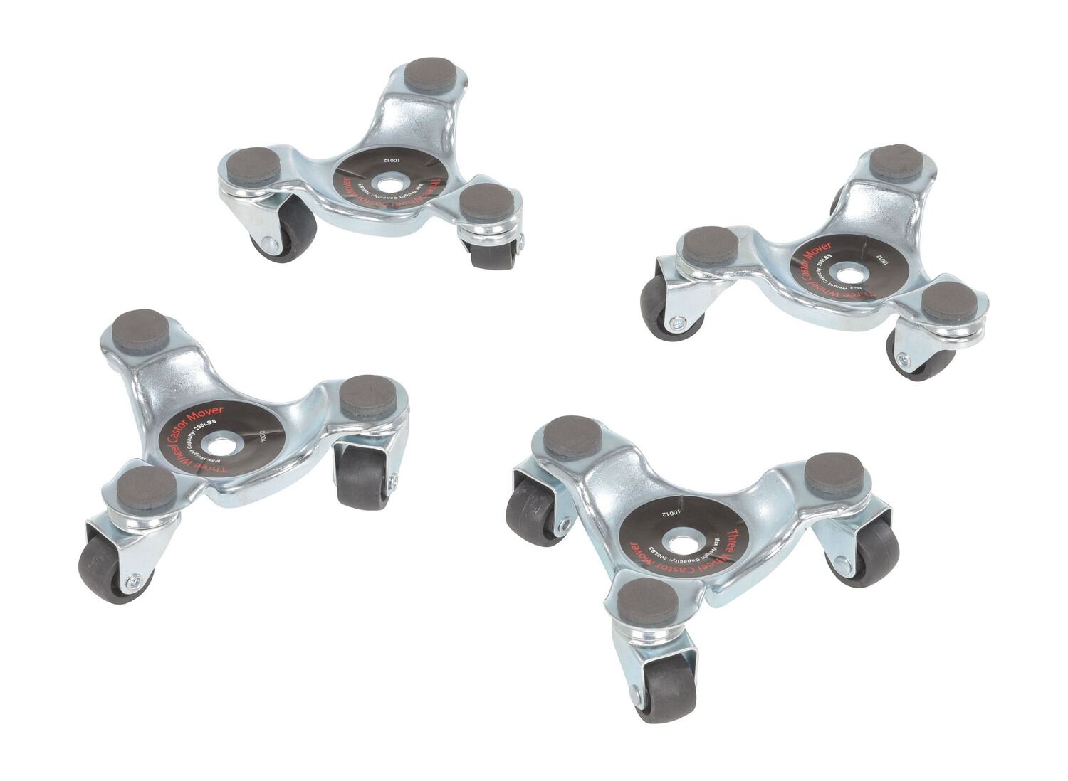 Vestil Steel Leg Dolly - 5-13/16 IN. x 6-3/8 In. x 2-1/2 In. 200 lb 4 Pack - Silver