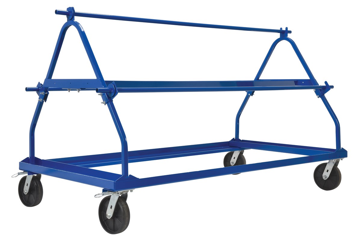 Vestil Steel Shrink Wrap Roll Cart - 80 In. x 40-15/16 In. x 46-13/16 In. 450 - Blue