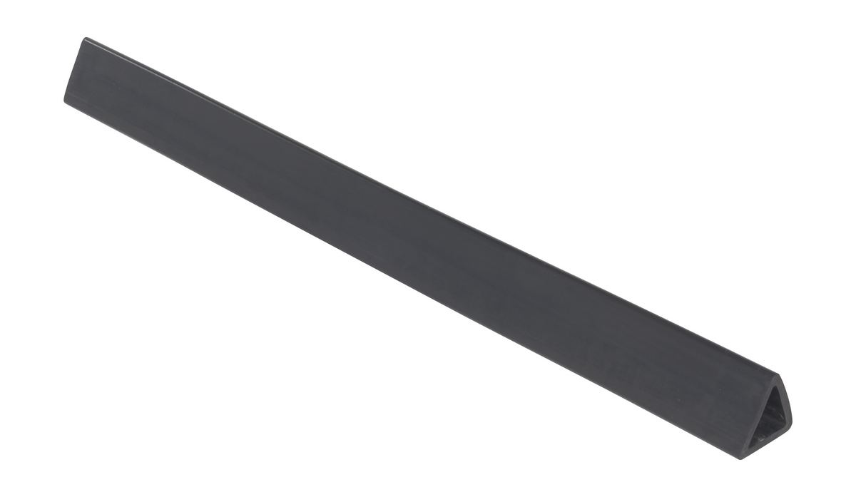Vestil Molded Rubber Extruded Triangular Bumper - 48 In. x 3-5/8 In. x 3-3/4 In. - Black