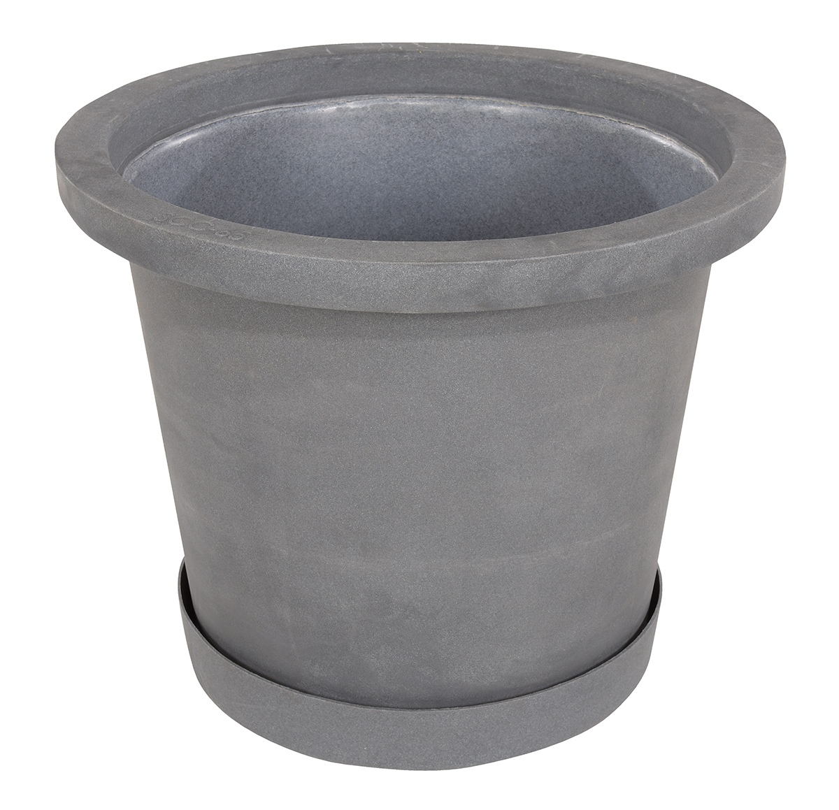 Vestil Plastic Industrial Planter - 36-1/4 In. x 36-1/4 In. x 29-5/8 In. 65 Gallon 800 lb - Granite Gray